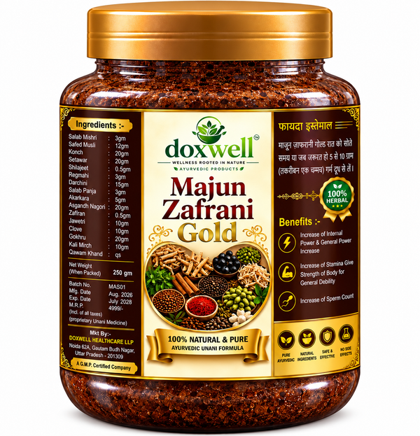 Majun Zafrani Gold – Herbal Ayurvedic Unani Formula | 250g
