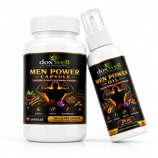ShifaHerbalcare Men Power Combo – 60 Capsules + 30 ml Men Power Oil